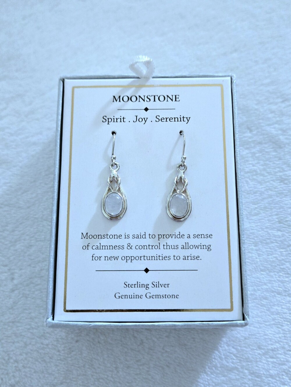 Shivam Silver Moonstone🌙 Earrings - Picture 2 of 16